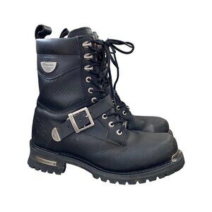 Milwaukee Men's Renegade Motorcycle Boots Black Leather Moto MB423 Size 11 D